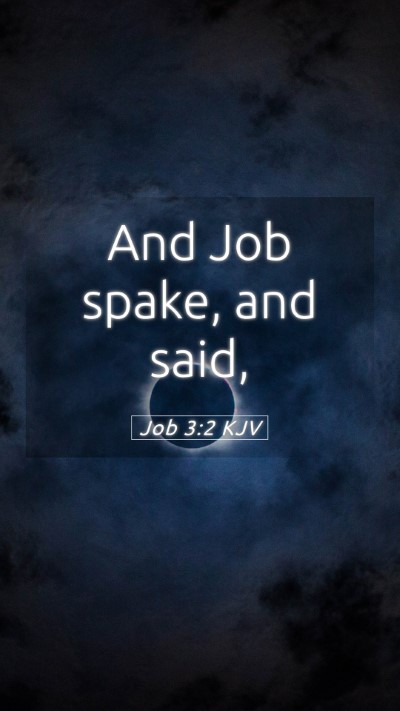 Picture 05 - Job 3:2 KJV Mobile Phone Wallpaper - And Job spake, and - Mobile Bible Verse Wallpaper