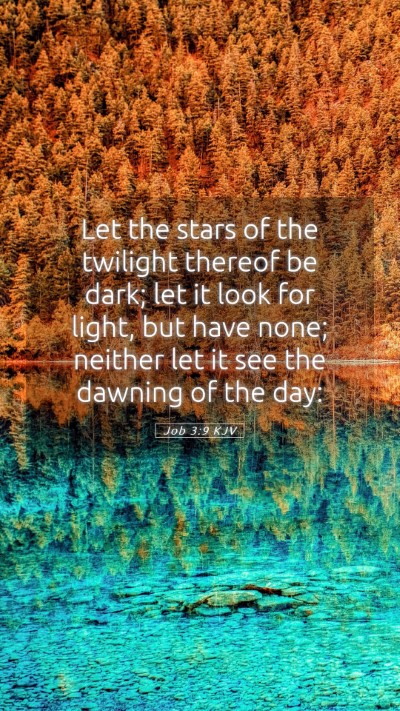 Picture 05 - Job 3:9 KJV Mobile Phone Wallpaper - Let the stars of the twilight thereof be dark; - Mobile Bible Verse Wallpaper