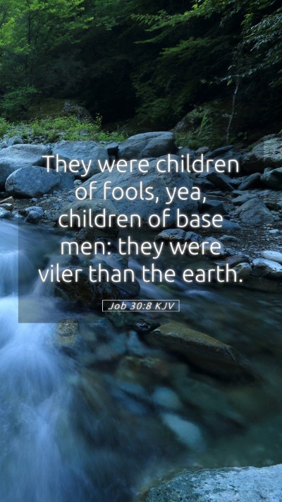 Picture 05 - Job 30:8 KJV Mobile Phone Wallpaper - They were children of fools, yea, children of - Mobile Bible Verse Wallpaper