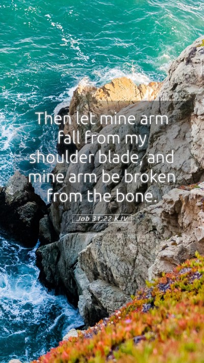 Picture 05 - Job 31:22 KJV Mobile Phone Wallpaper - Then let mine arm fall from my shoulder blade, - Mobile Bible Verse Wallpaper