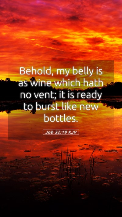 Picture 05 - Job 32:19 KJV Mobile Phone Wallpaper - Behold, my belly is as wine which hath no vent; - Mobile Bible Verse Wallpaper