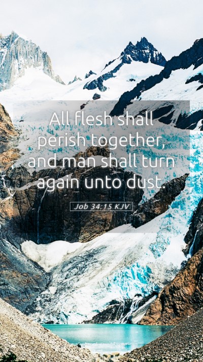 Picture 05 - Job 34:15 KJV Mobile Phone Wallpaper - All flesh shall perish together, and man shall - Mobile Bible Verse Wallpaper