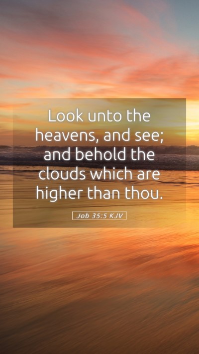 Picture 05 - Job 35:5 KJV Mobile Phone Wallpaper - Look unto the heavens, and see; and behold the - Mobile Bible Verse Wallpaper
