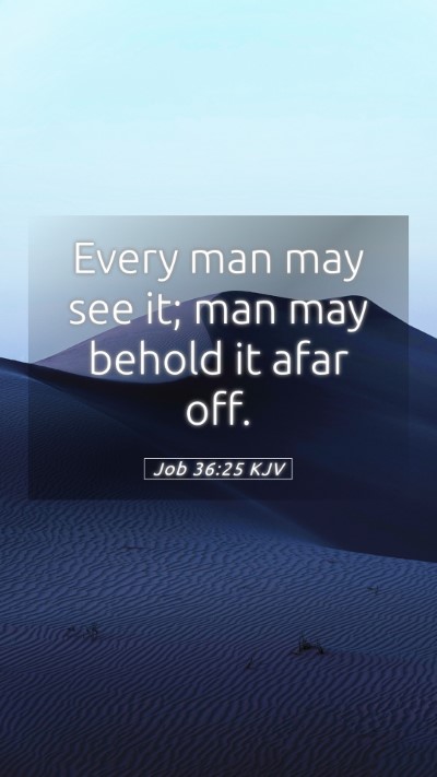 Picture 05 - Job 36:25 KJV Mobile Phone Wallpaper - Every man may see it; man may behold it afar - Mobile Bible Verse Wallpaper