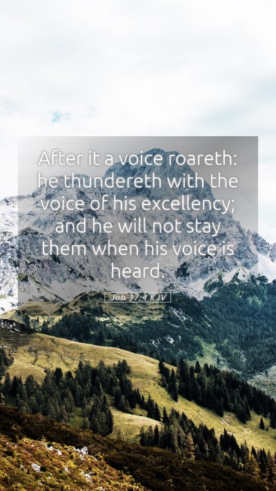 Picture 05 - Job 37:4 KJV Mobile Phone Wallpaper - After it a voice roareth: he thundereth with the - Mobile Bible Verse Wallpaper