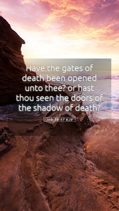Picture 05 - Job 38:17 KJV Mobile Phone Wallpaper - Have the gates of death been opened unto thee? or - Mobile Bible Verse Wallpaper