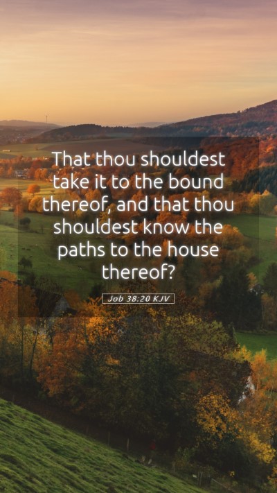Picture 05 - Job 38:20 KJV Mobile Phone Wallpaper - That thou shouldest take it to the bound thereof, - Mobile Bible Verse Wallpaper