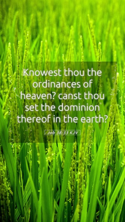 Picture 05 - Job 38:33 KJV Mobile Phone Wallpaper - Knowest thou the ordinances of heaven? canst thou - Mobile Bible Verse Wallpaper