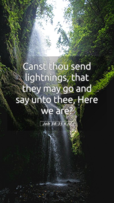 Picture 05 - Job 38:35 KJV Mobile Phone Wallpaper - Canst thou send lightnings, that they may go and - Mobile Bible Verse Wallpaper