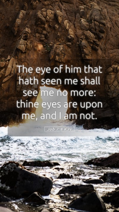 Picture 05 - Job 7:8 KJV Mobile Phone Wallpaper - The eye of him that hath seen me shall see me no - Mobile Bible Verse Wallpaper