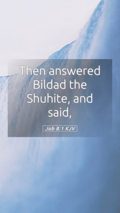 Picture 05 - Job 8:1 KJV Mobile Phone Wallpaper - Then answered Bildad the Shuhite, and - Mobile Bible Verse Wallpaper