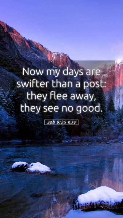 Picture 05 - Job 9:25 KJV Mobile Phone Wallpaper - Now my days are swifter than a post: they flee - Mobile Bible Verse Wallpaper