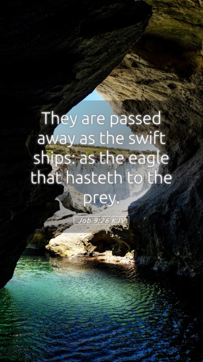 Picture 05 - Job 9:26 KJV Mobile Phone Wallpaper - They are passed away as the swift ships: as the - Mobile Bible Verse Wallpaper