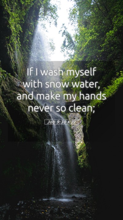 Picture 05 - Job 9:30 KJV Mobile Phone Wallpaper - If I wash myself with snow water, and make my - Mobile Bible Verse Wallpaper