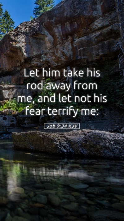 Picture 05 - Job 9:34 KJV Mobile Phone Wallpaper - Let him take his rod away from me, and let not - Mobile Bible Verse Wallpaper