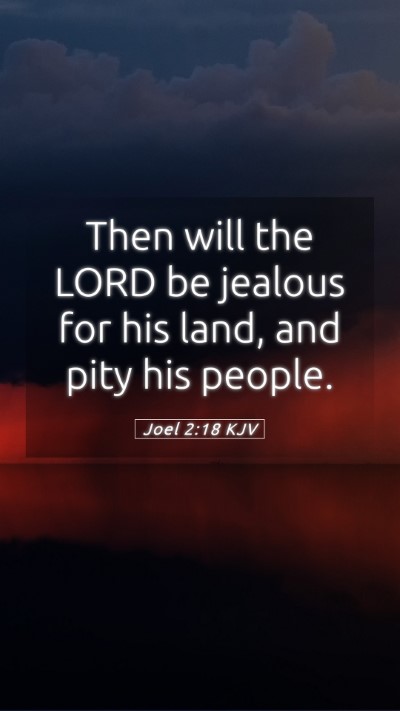 Picture 05 - Joel 2:18 KJV Mobile Phone Wallpaper - Then will the LORD be jealous for his land, and - Mobile Bible Verse Wallpaper