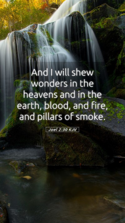 Picture 05 - Joel 2:30 KJV Mobile Phone Wallpaper - And I will shew wonders in the heavens and in the - Mobile Bible Verse Wallpaper