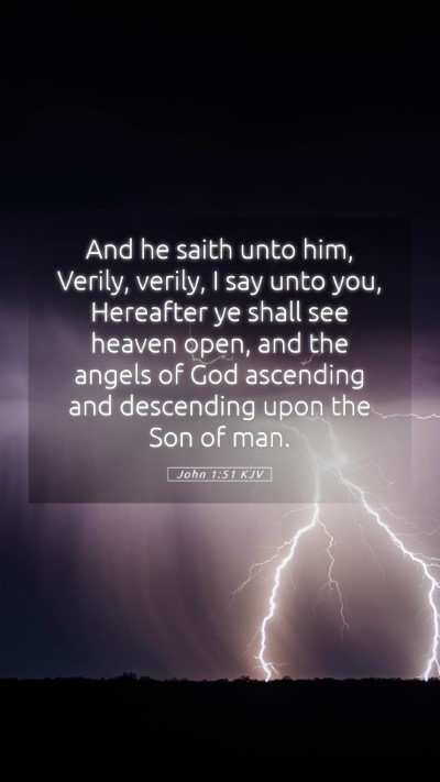 Picture 05 - John 1:51 KJV Mobile Phone Wallpaper - And he saith unto him, Verily, verily, I say unto - Mobile Bible Verse Wallpaper