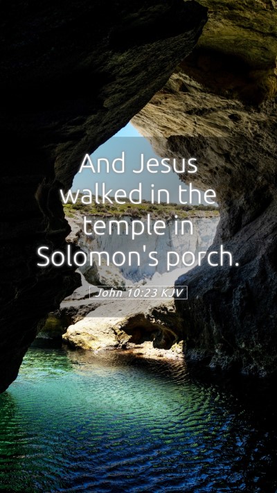 Picture 05 - John 10:23 KJV Mobile Phone Wallpaper - And Jesus walked in the temple in Solomon's - Mobile Bible Verse Wallpaper