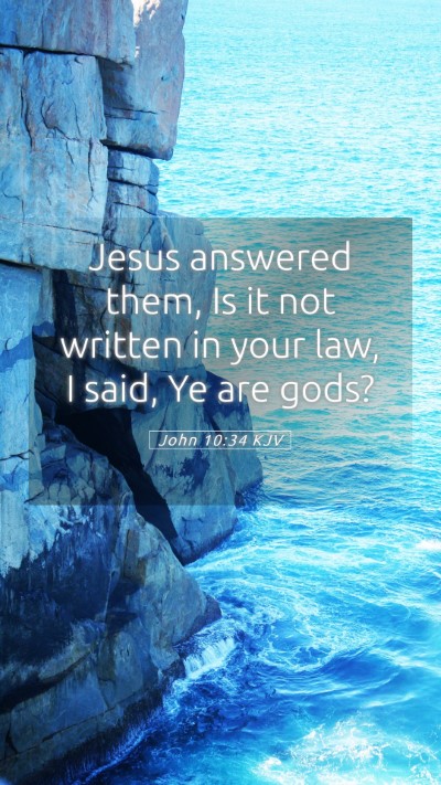Picture 05 - John 10:34 KJV Mobile Phone Wallpaper - Jesus answered them, Is it not written in your - Mobile Bible Verse Wallpaper