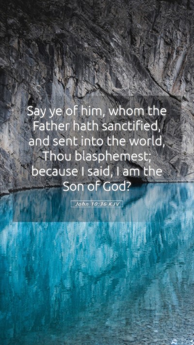 Picture 05 - John 10:36 KJV Mobile Phone Wallpaper - Say ye of him, whom the Father hath sanctified, - Mobile Bible Verse Wallpaper