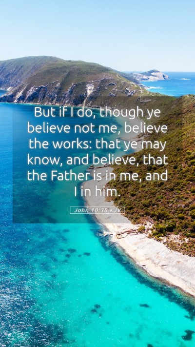 Picture 05 - John 10:38 KJV Mobile Phone Wallpaper - But if I do, though ye believe not me, believe - Mobile Bible Verse Wallpaper