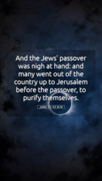 Picture 05 - John 11:55 KJV Mobile Phone Wallpaper - And the Jews' passover was nigh at hand: and many - Mobile Bible Verse Wallpaper