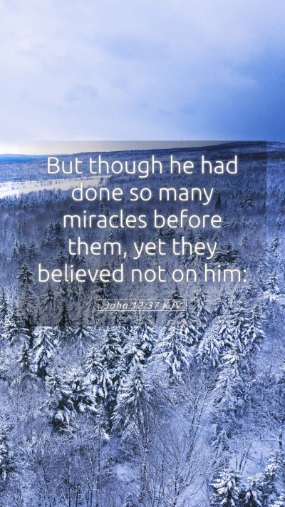 Picture 05 - John 12:37 KJV Mobile Phone Wallpaper - But though he had done so many miracles before - Mobile Bible Verse Wallpaper