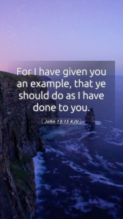 Picture 05 - John 13:15 KJV Mobile Phone Wallpaper - For I have given you an example, that ye should - Mobile Bible Verse Wallpaper