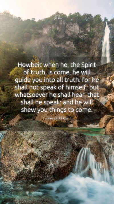 Picture 05 - John 16:13 KJV Mobile Phone Wallpaper - Howbeit when he, the Spirit of truth, is come, he - Mobile Bible Verse Wallpaper