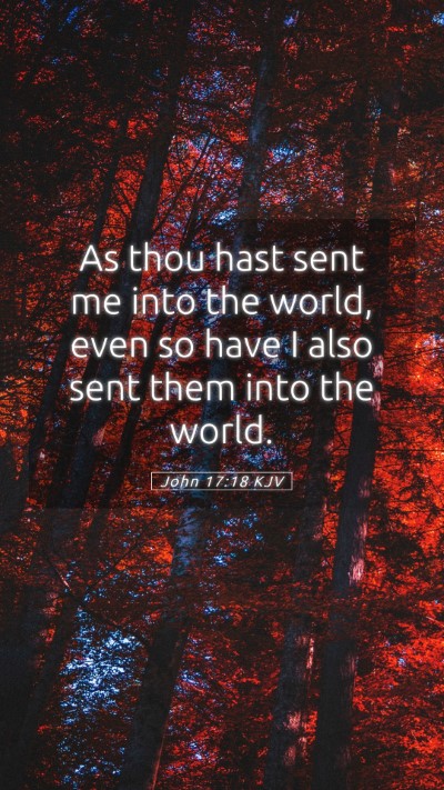 Picture 05 - John 17:18 KJV Mobile Phone Wallpaper - As thou hast sent me into the world, even so have - Mobile Bible Verse Wallpaper