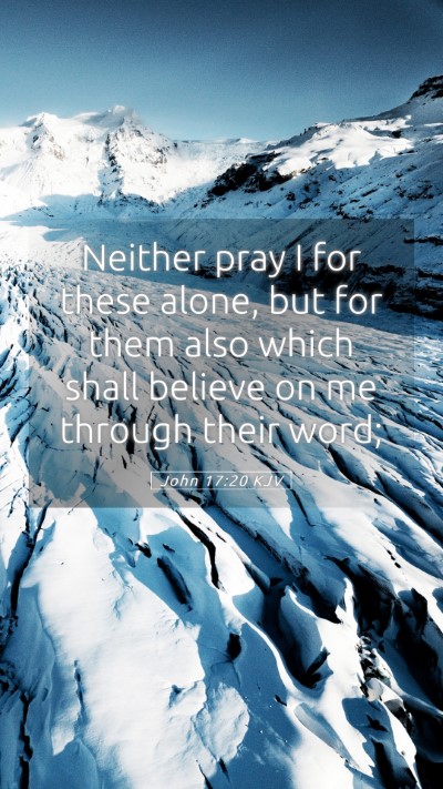 Picture 05 - John 17:20 KJV Mobile Phone Wallpaper - Neither pray I for these alone, but for them also - Mobile Bible Verse Wallpaper