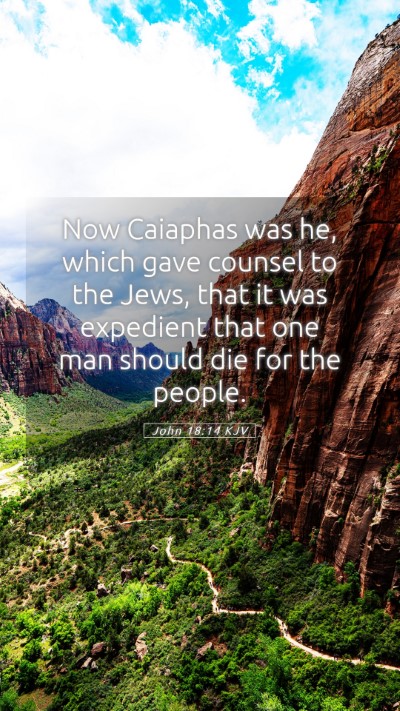 Picture 05 - John 18:14 KJV Mobile Phone Wallpaper - Now Caiaphas was he, which gave counsel to the - Mobile Bible Verse Wallpaper