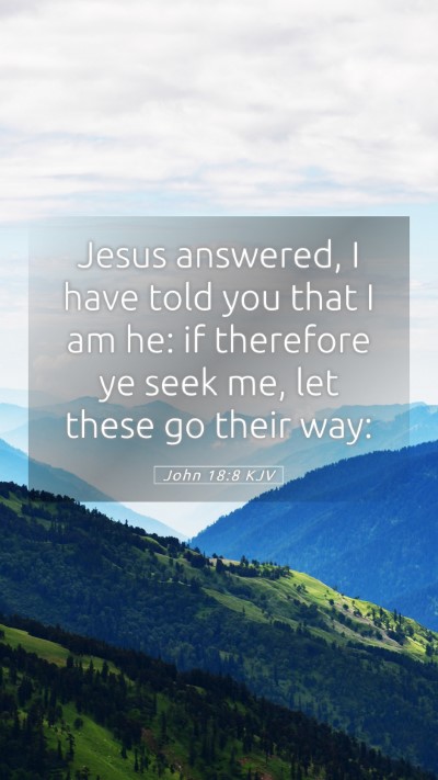 Picture 05 - John 18:8 KJV Mobile Phone Wallpaper - Jesus answered, I have told you that I am he: if - Mobile Bible Verse Wallpaper