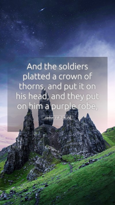 Picture 05 - John 19:2 KJV Mobile Phone Wallpaper - And the soldiers platted a crown of thorns, and - Mobile Bible Verse Wallpaper