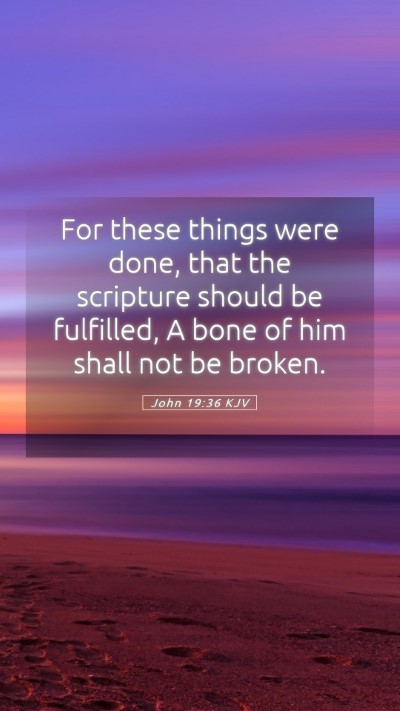 Picture 05 - John 19:36 KJV Mobile Phone Wallpaper - For these things were done, that the scripture - Mobile Bible Verse Wallpaper