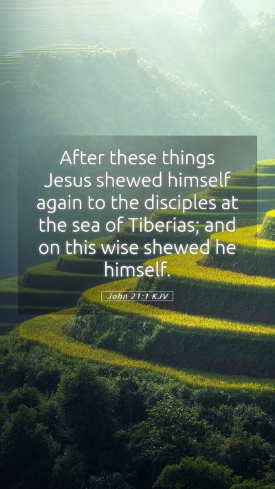 Picture 05 - John 21:1 KJV Mobile Phone Wallpaper - After these things Jesus shewed himself again to - Mobile Bible Verse Wallpaper