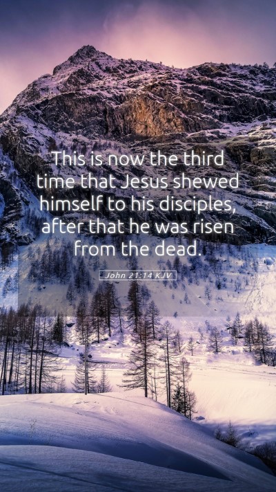 Picture 05 - John 21:14 KJV Mobile Phone Wallpaper - This is now the third time that Jesus shewed - Mobile Bible Verse Wallpaper