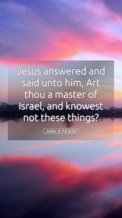 Picture 05 - John 3:10 KJV Mobile Phone Wallpaper - Jesus answered and said unto him, Art thou a - Mobile Bible Verse Wallpaper