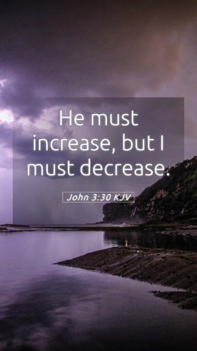 Picture 05 - John 3:30 KJV Mobile Phone Wallpaper - He must increase, but I must - Mobile Bible Verse Wallpaper
