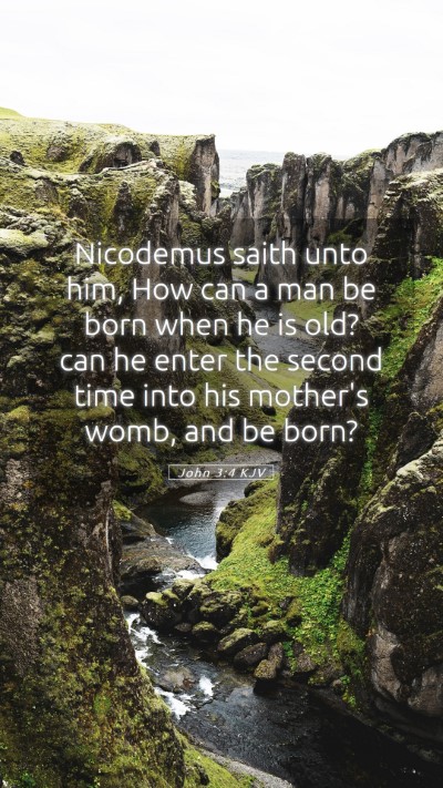 Picture 05 - John 3:4 KJV Mobile Phone Wallpaper - Nicodemus saith unto him, How can a man be born - Mobile Bible Verse Wallpaper