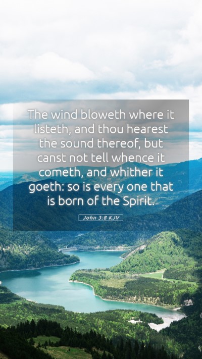 Picture 05 - John 3:8 KJV Mobile Phone Wallpaper - The wind bloweth where it listeth, and thou - Mobile Bible Verse Wallpaper