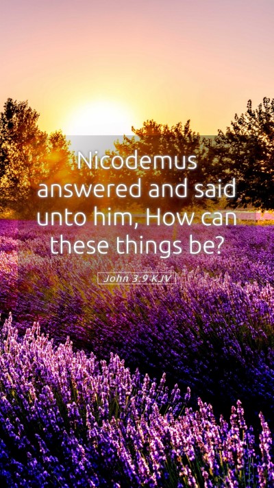 Picture 05 - John 3:9 KJV Mobile Phone Wallpaper - Nicodemus answered and said unto him, How can - Mobile Bible Verse Wallpaper