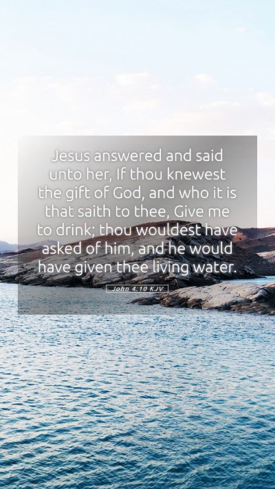 Picture 05 - John 4:10 KJV Mobile Phone Wallpaper - Jesus answered and said unto her, If thou knewest - Mobile Bible Verse Wallpaper
