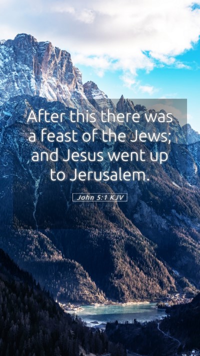 Picture 05 - John 5:1 KJV Mobile Phone Wallpaper - After this there was a feast of the Jews; and - Mobile Bible Verse Wallpaper