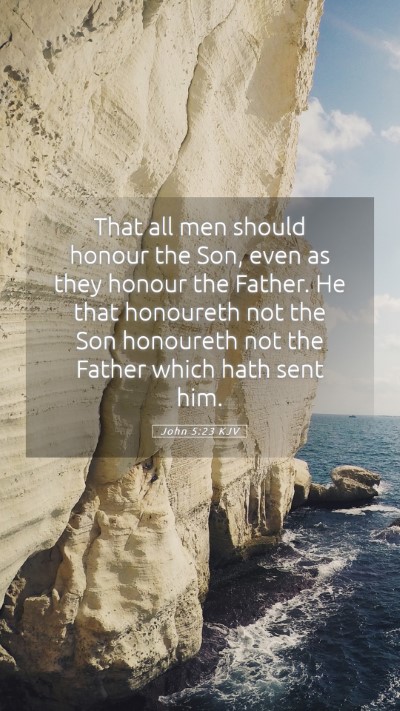 Picture 05 - John 5:23 KJV Mobile Phone Wallpaper - That all men should honour the Son, even as they - Mobile Bible Verse Wallpaper