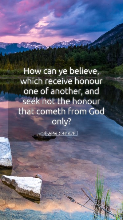 Picture 05 - John 5:44 KJV Mobile Phone Wallpaper - How can ye believe, which receive honour one of - Mobile Bible Verse Wallpaper