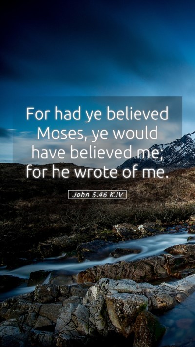 Picture 05 - John 5:46 KJV Mobile Phone Wallpaper - For had ye believed Moses, ye would have believed - Mobile Bible Verse Wallpaper