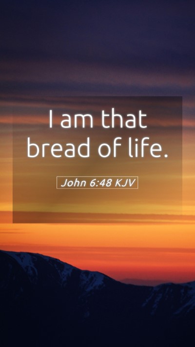 Picture 05 - John 6:48 KJV Mobile Phone Wallpaper - I am that bread of - Mobile Bible Verse Wallpaper
