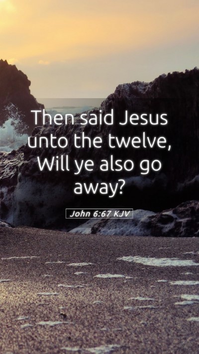 Picture 05 - John 6:67 KJV Mobile Phone Wallpaper - Then said Jesus unto the twelve, Will ye also go - Mobile Bible Verse Wallpaper